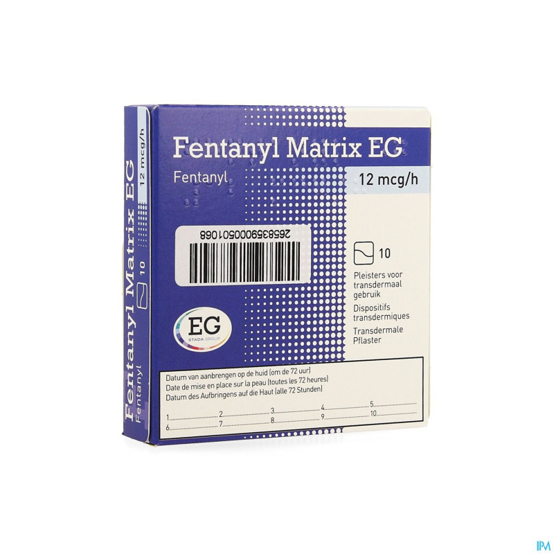 Fentanyl matrix eg 12,5ug empl transderm 10
