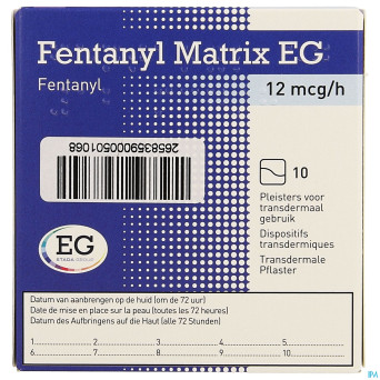 Fentanyl matrix eg 12,5ug empl transderm 10