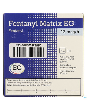 Fentanyl matrix eg 12,5ug empl transderm 10