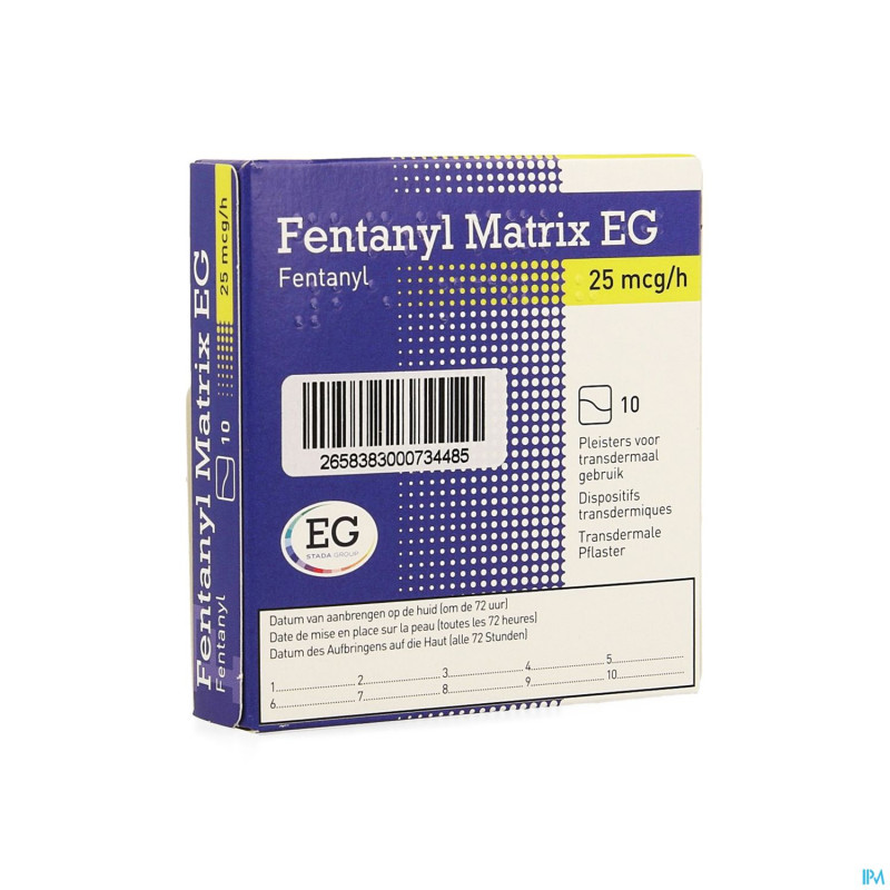 Fentanyl matrix eg 25,0ug empl transderm 10