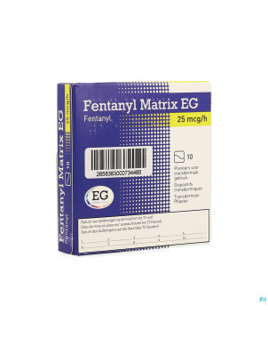 Fentanyl matrix eg 25,0ug empl transderm 10