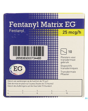 Fentanyl matrix eg 25,0ug empl transderm 10