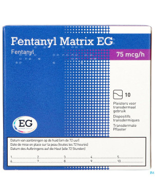 Fentanyl matrix eg 75,0ug empl transderm 10