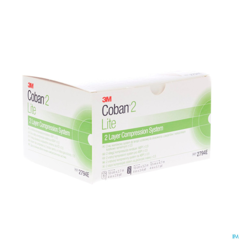 Coban lite 3m systeme compression 2 couches roul.2