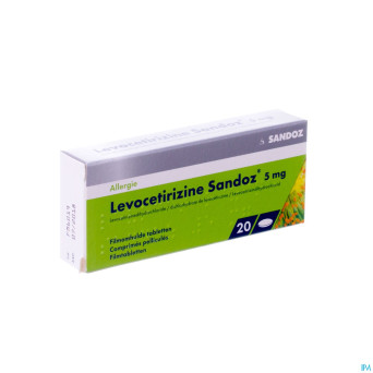 Levocetirizine sandoz 5 mg comp enrob. 20 x 5 mg