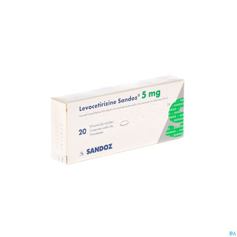 Levocetirizine sandoz 5 mg comp enrob. 20 x 5 mg