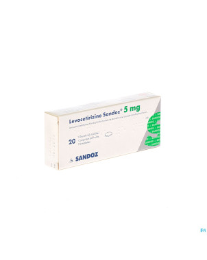 Levocetirizine sandoz 5 mg comp enrob. 20 x 5 mg
