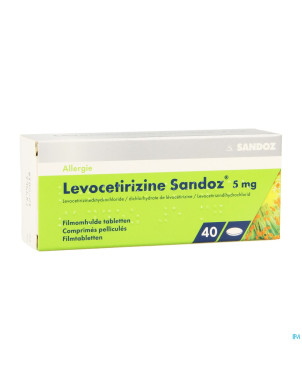 Levocetirizine sandoz 5 mg comp enrob. 40 x 5 mg