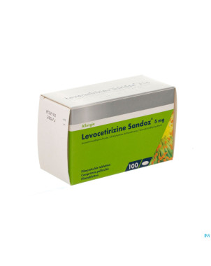 Levocetirizine sandoz 5 mg comp enrob.100 x 5 mg