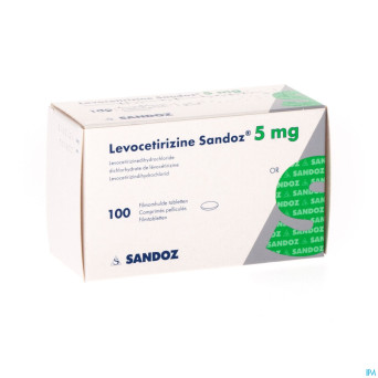 Levocetirizine sandoz 5 mg comp enrob.100 x 5 mg