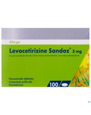 Levocetirizine sandoz 5 mg comp enrob.100 x 5 mg
