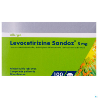 Levocetirizine sandoz 5 mg comp enrob.100 x 5 mg