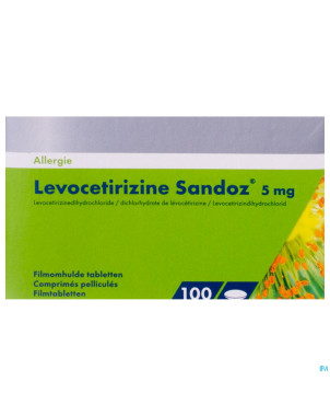 Levocetirizine sandoz 5 mg comp enrob.100 x 5 mg