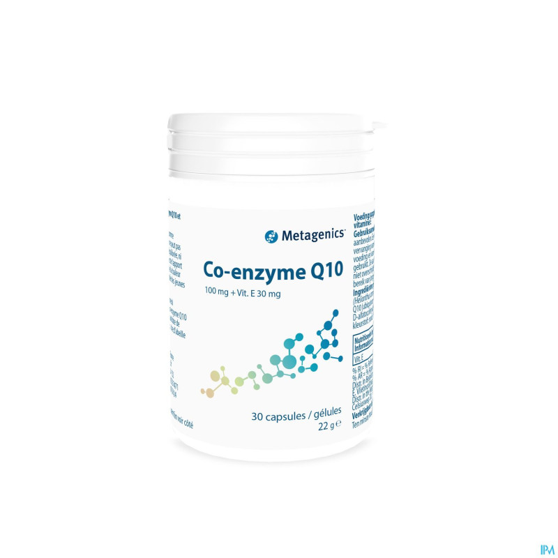 Coenzyme q10 100mg+vtt e caps  30 6492  metagenics