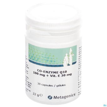 Coenzyme q10 100mg+vtt e caps  30 6492  metagenics