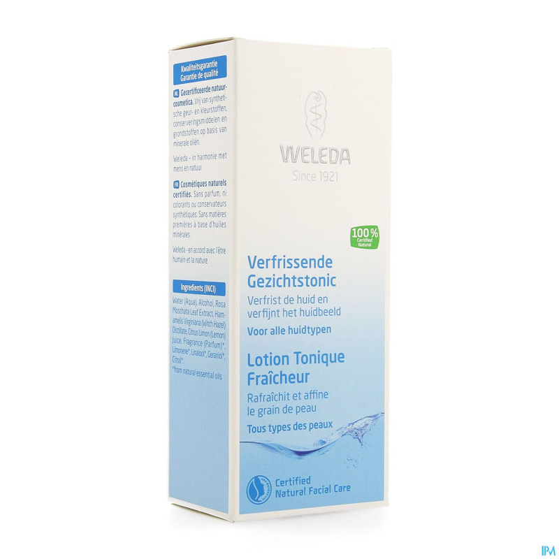 Weleda lotion tonique fraicheur visage 100ml