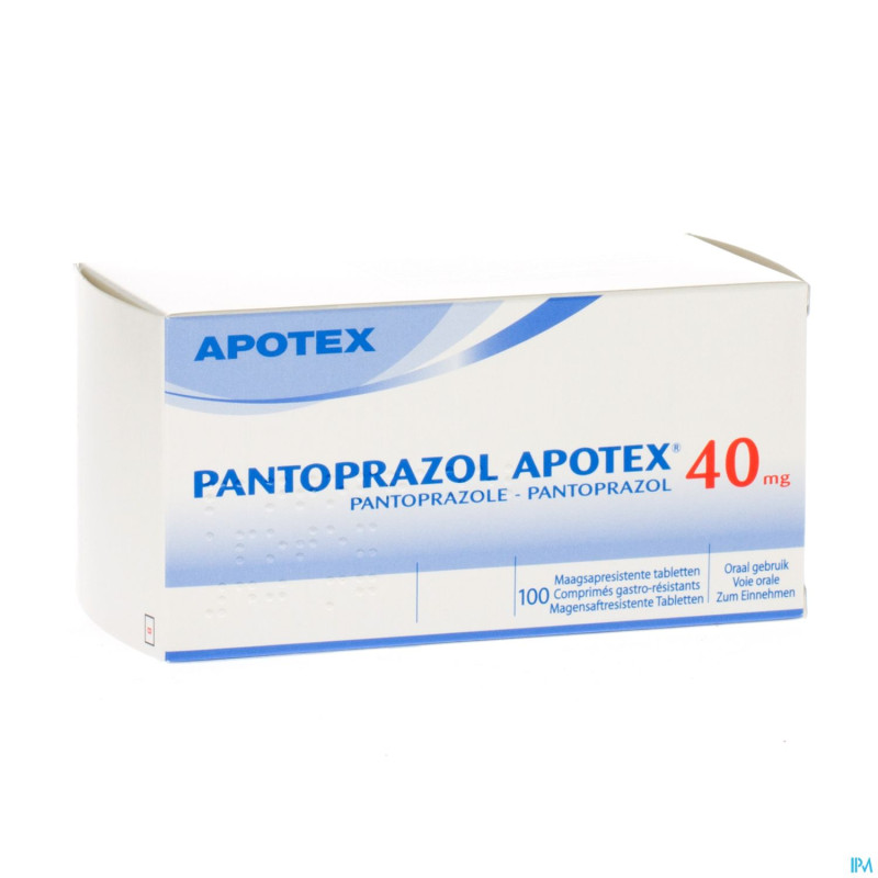 Pantoprazol apotex gastro resist comp 100 x 40 mg