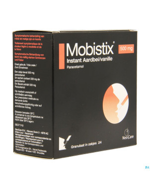 Mobistix instant fraise vanille 500mg gran sach 24