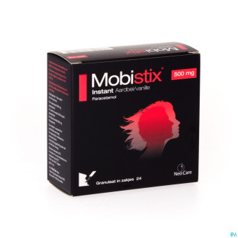 Mobistix instant fraise vanille 500mg gran sach 24