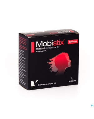 Mobistix instant fraise vanille 500mg gran sach 24
