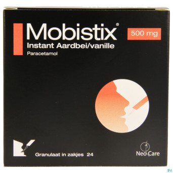 Mobistix instant fraise vanille 500mg gran sach 24