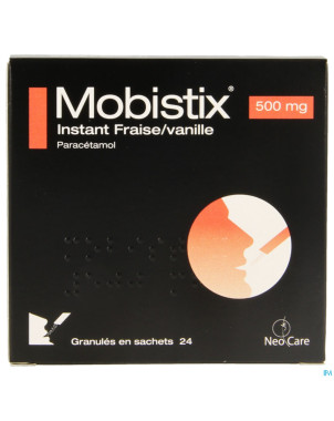 Mobistix instant fraise vanille 500mg gran sach 24