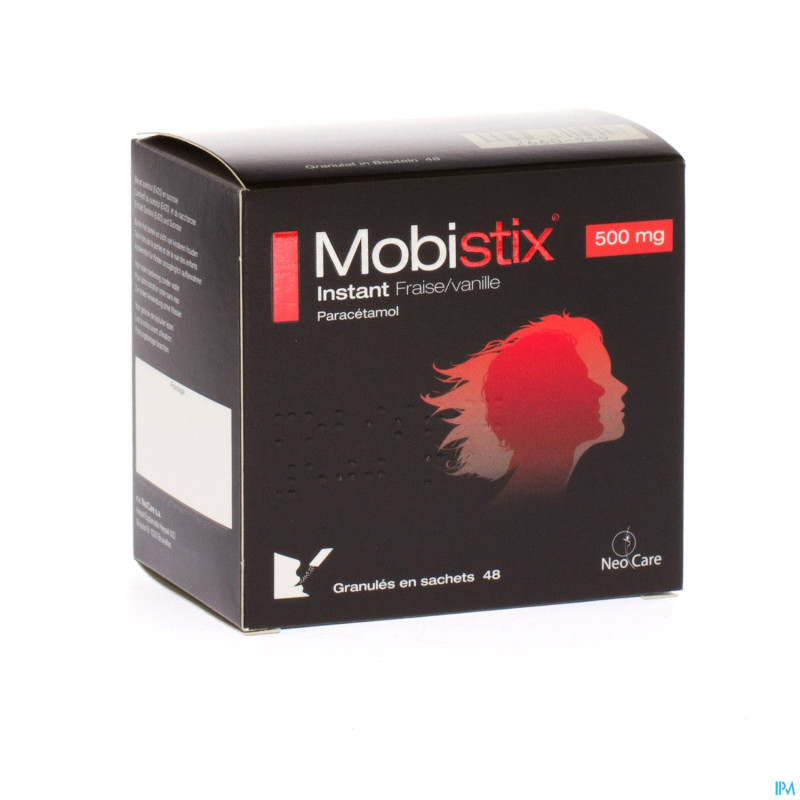 Mobistix instant fraise vanille 500mg gran sach 48