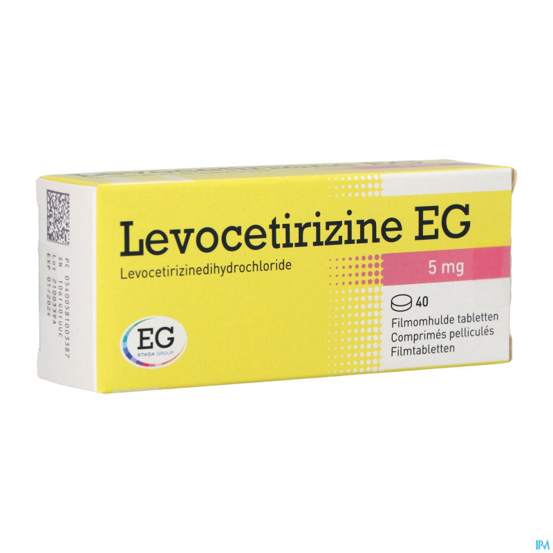 Levocetirizine eg 5 mg comp pell 40