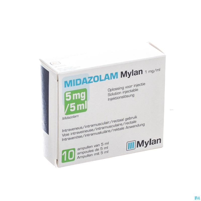 Midazolam viatris 1mg/ml sol inj amp 10x5ml