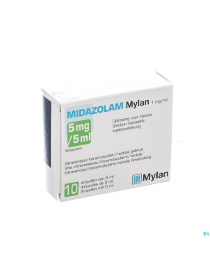 Midazolam viatris 1mg/ml sol inj amp 10x5ml