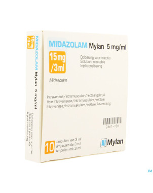 Midazolam viatris 5mg/ml sol inj amp 10x3ml