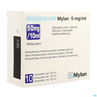 Midazolam viatris 5mg/ml sol inj amp 10x10ml