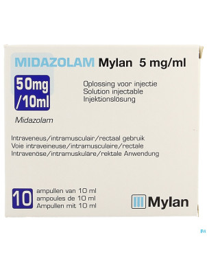 Midazolam viatris 5mg/ml sol inj amp 10x10ml