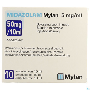Midazolam viatris 5mg/ml sol inj amp 10x10ml