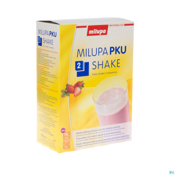 Milupa pku 2 shake fraise    sach 10x50g