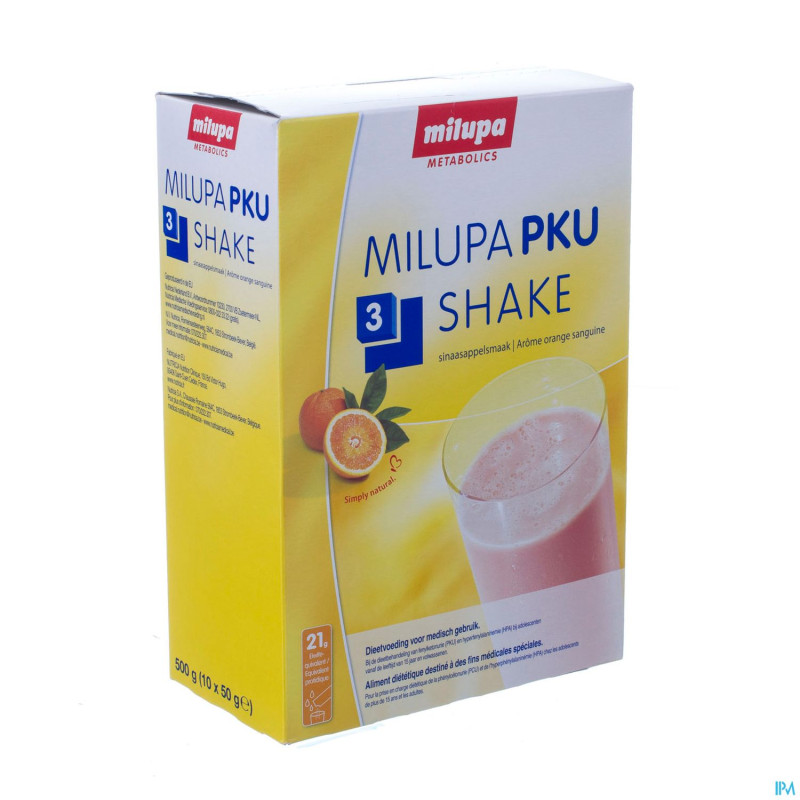 Milupa pku 3 shake orange    sach 10x50g