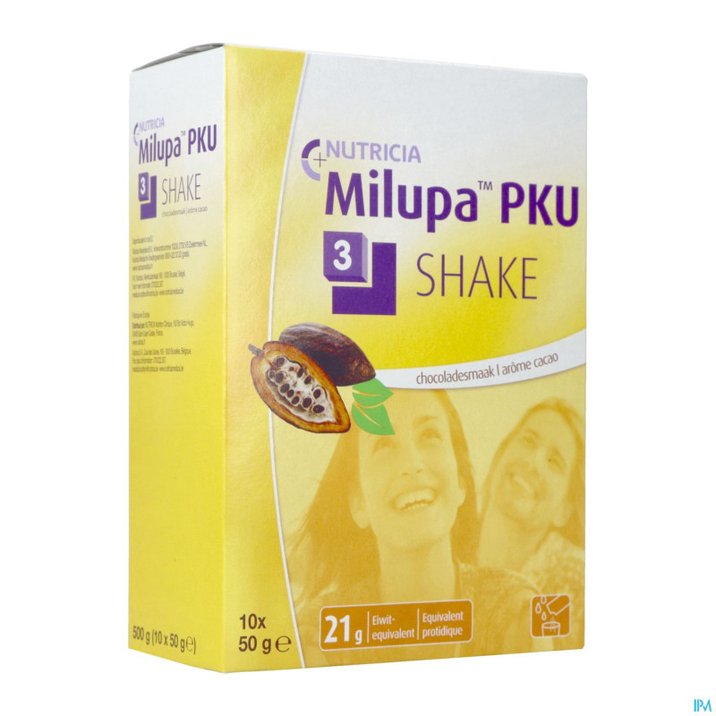 Milupa pku 3 shake chocolat   sach 10x50g