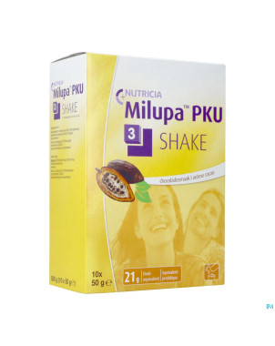 Milupa pku 3 shake chocolat   sach 10x50g