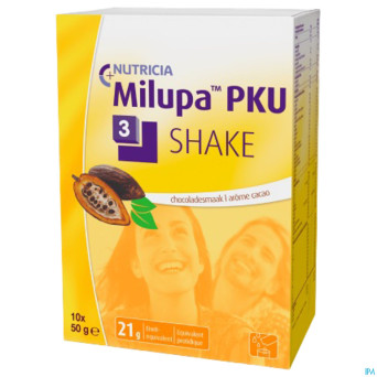 Milupa pku 3 shake chocolat   sach 10x50g