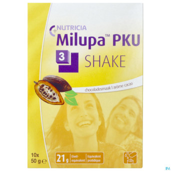 Milupa pku 3 shake chocolat   sach 10x50g