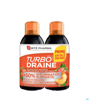 Turbodraine the vert peche duo 2x500ml
