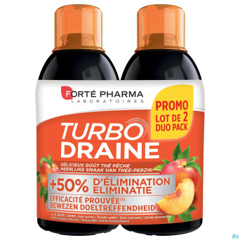 Turbodraine the vert peche duo 2x500ml