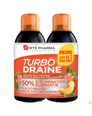 Turbodraine the vert peche duo 2x500ml