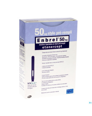 Enbrel 50mg sol inj stylo prerempli myclic  4 x1ml