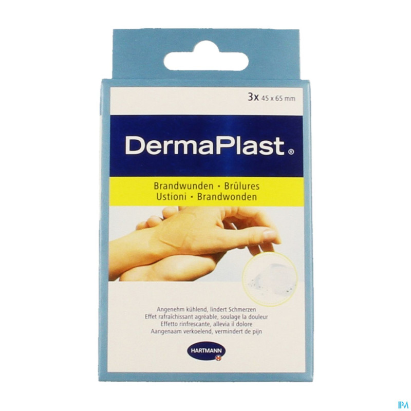 Dermaplast pansement brulures  4,5x6,5cm 3 5362411