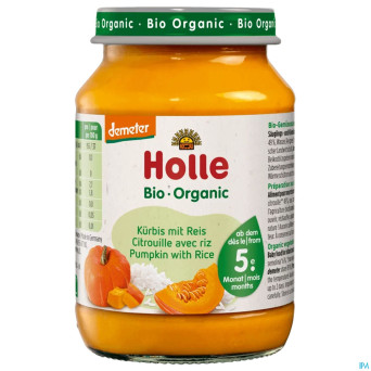 Holle citrouille-riz bio    190g bh324