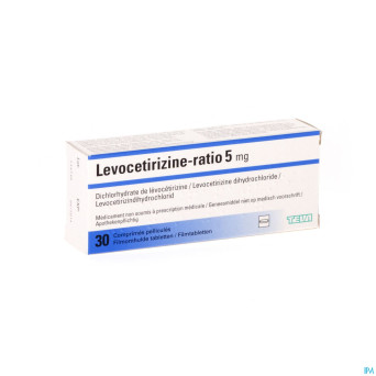 Levocetirizine ratio 5mg comp pell  30 x 5mg