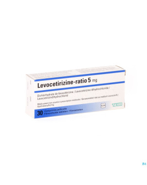 Levocetirizine ratio 5mg comp pell  30 x 5mg