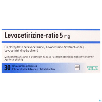 Levocetirizine ratio 5mg comp pell  30 x 5mg