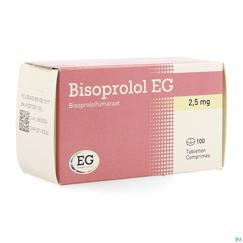 Bisoprolol eg comp 100x2,5mg